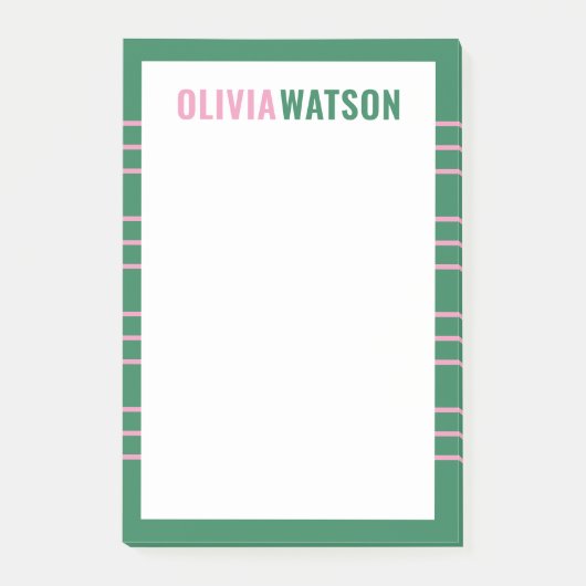 Stripe Custom Teacher Stationery Waardering Gift Post-it® Notes (Voorkant)