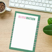 Stripe Custom Teacher Stationery Waardering Gift Post-it® Notes