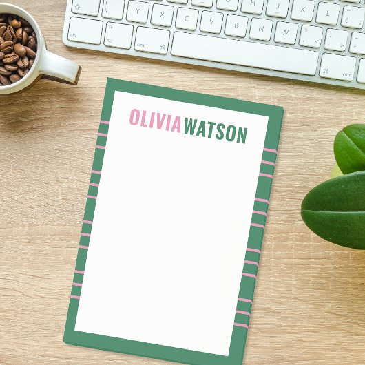 Stripe Custom Teacher Stationery Waardering Gift Post-it® Notes