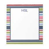 Stripe Deep Hues-laptop Notitieblok (Voorkant)