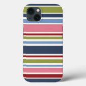 Stripe Deep Hues Tough Hoesje-Mate iPhone Case (Achterkant)