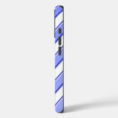 Stripe design in blauw en wit Case-Mate iPhone case (Achterkant / Links)