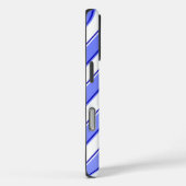 Stripe design in blauw en wit Case-Mate iPhone case (Achterkant / Rechts)