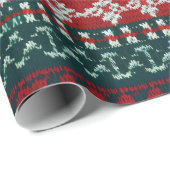 Stripe Design Lelijke Kersttrui Cadeaupapier (Rol Hoek)