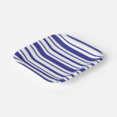 Stripe Design Patroon Vierkant Papieren Bordje (Gebogen)