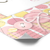 Stripe, Dot & Diaper over Baby shower-insteekbanne Poster (Hoek)