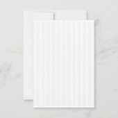 Stripe Elegant Typography Modern Minimal Wedding Kaart (Achterkant)