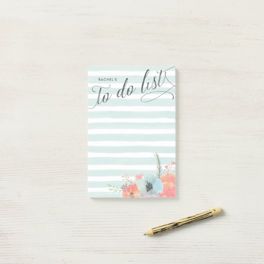 Stripe- en Bloom-lijst met specifieke taken Post-it® Notes (Op bureau)