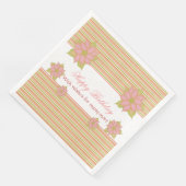 Stripe en Floral Accented Servet (Hoek)