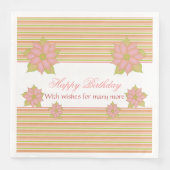 Stripe en Floral Accented Servet (Voorkant)