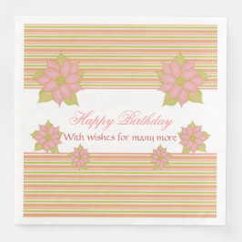 Stripe en Floral Accented Servet