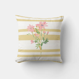 Stripe en Floral Pillow Kussen