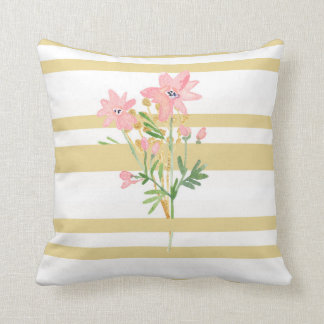 Stripe en Floral Pillow Kussen