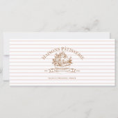 Stripe Floral Cupcake Bakery Shop Gift Certificate (Voorkant)