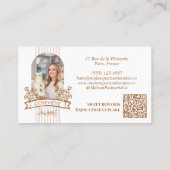 Stripe Floral Whisk Spoon Bakery Cake Designer Visitekaartje (Achterkant)