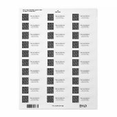 Stripe for Winter Snow Wereldbol Holiday Address L Etiket (Full Sheet)