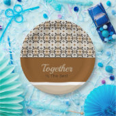 Stripe gecomprimeerde ontwerper papieren bordje (Feest)