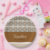 Stripe gecomprimeerde ontwerper papieren bordje (Feest)