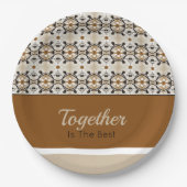 Stripe gecomprimeerde ontwerper papieren bordje (Voorkant)