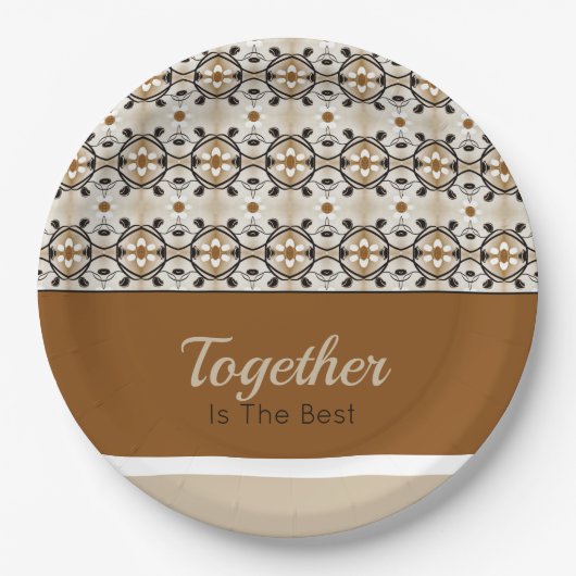 Stripe gecomprimeerde ontwerper papieren bordje (Voorkant)