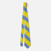Stripe gele en Sky Blue University Stropdas (Achterkant)