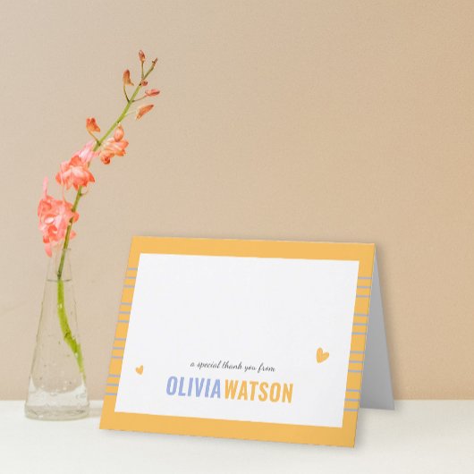 Stripe gepersonaliseerd Bedankt Appreciation Folde Feestdagen Kaart