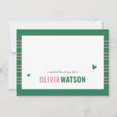 Stripe Gepersonaliseerde naam Bedankt Waardering Feestdagenkaart (Voorkant)