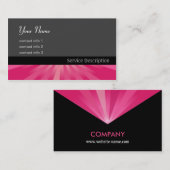 Stripe gloed roze visitekaartje (Voorkant / Achterkant)