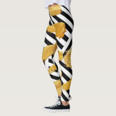 Stripe Gold Black en White-Leggings Leggings (Links)