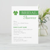 Stripe & groene klaver Ierse bruiloft vrijgezellen Kaart (Staand voorkant)