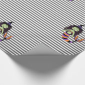 Stripe Halloween Mermaid Witch WRAP Cadeaupapier (Hoek)