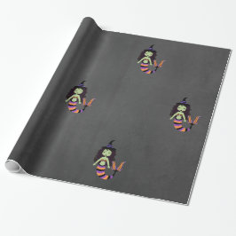 Stripe Halloween Mermaid Witch WRAP Cadeaupapier