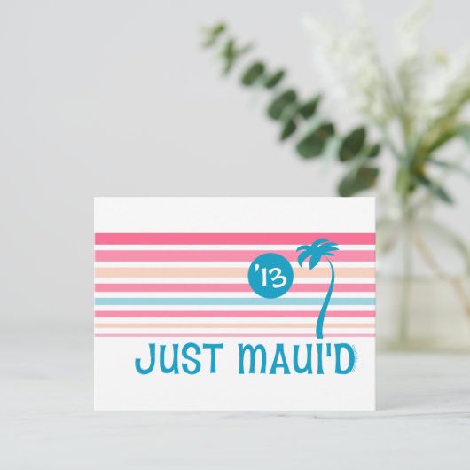 Stripe Just Maui'd Briefkaart (Staand voorkant)