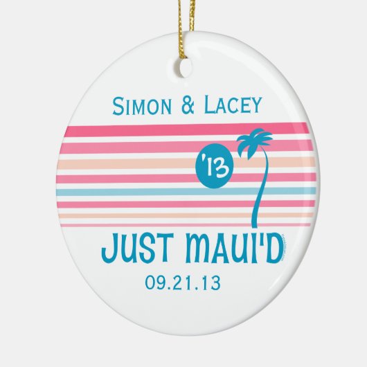 Stripe Just Maui'd Keramisch Ornament (Links)