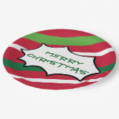 Stripe kerstBorden Papieren Bordje (Gekanteld)