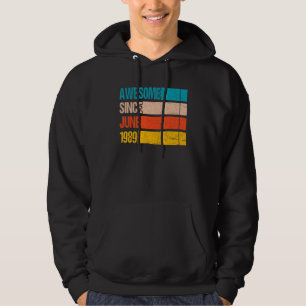 Stripe kleur Geweldige sinds juni 1989 Hoodie