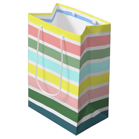 Stripe kleuren van Bermuda Medium Cadeauzakje (Voorkant Gekanteld)