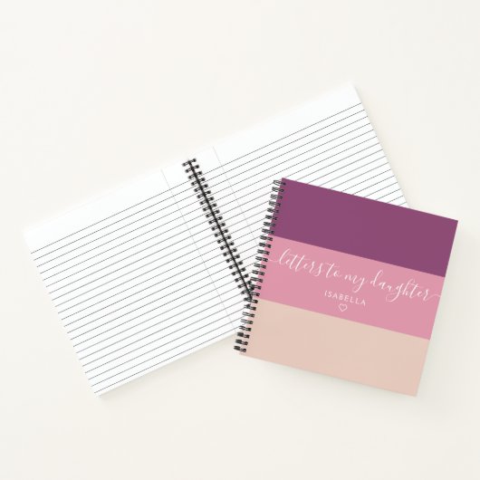 Stripe letters naar Mijn Dagboekje van Dochter Notitieboek (Binnen)