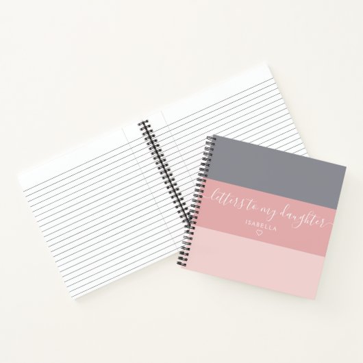 Stripe letters naar Mijn Dagboekje van Dochter Notitieboek (Binnen)