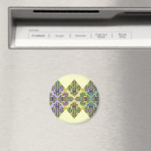 Stripe Mardi Gras Fleur de lis Magneet (Insitu (Vaatwasser))