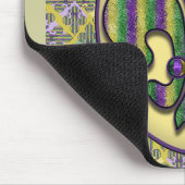 Stripe Mardi Gras Fleur de lis Muismat (Hoek)