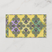 Stripe Mardi Gras Fleur de lis Visitekaartje (Achterkant)