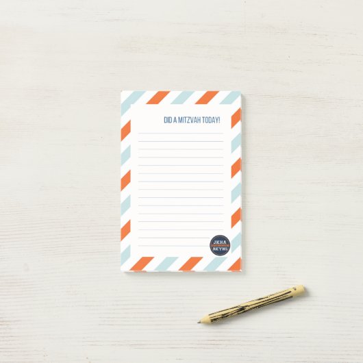 Stripe Mitzvah Post-it Notes (Op bureau)