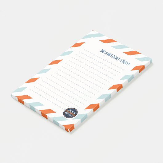 Stripe Mitzvah Post-it Notes (Schuin)