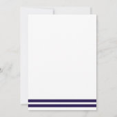 Stripe monogram Anchor Nautical Bachelorette Party Kaart (Achterkant)