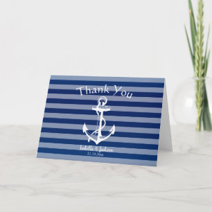 Stripe Nautical Design - Dank u Bedankkaart