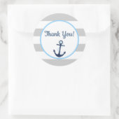 Stripe nautische anker gunst dank u Label Sticker (Tas)