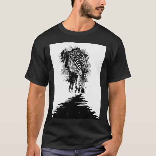 Stripe opladen t-shirt (Voorkant)
