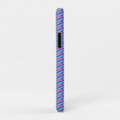 Stripe Paars en Blue Pattern Case-Mate iPhone Case (Achterkant/rechts)