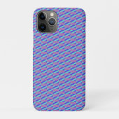 Stripe Paars en Blue Pattern Case-Mate iPhone Case (Achterkant)